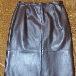 Talbots Leather Skirt